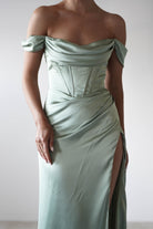 Dionne Soft Coset Maxi Gown | Sage | Oh Hello Clothing | S (8)