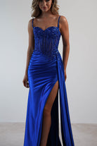 Diva Embellished Corset Gown | Royal Blue | Oh Hello Clothing | XS (6)