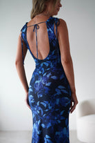 Donatella Mesh Floral Maxi Dress | Blue Print | Oh Hello Clothing | XS (6)