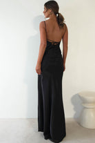 Celinee Satin Maxi Gown | Black - Oh Hello Clothing