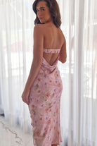 Bloom Strapless Midi Dress | Pink Floral | Oh Hello Clothing | XS (6)