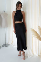 Pamela Satin Top | Black - Oh Hello Clothing