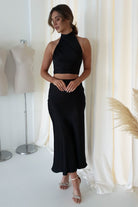 Pamela Satin Top | Black - Oh Hello Clothing