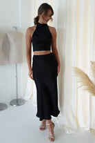 Pamela Satin Top | Black - Oh Hello Clothing
