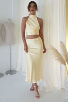 Pamela Satin Top | Yellow - Oh Hello Clothing