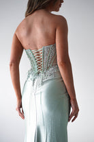 Caspian Embellished Bodycon Gown | Light Green | Oh Hello Clothing | XS (6)