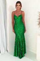 Sorcha Sequin Mermaid Gown | Green - Oh Hello Clothing