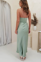 Billie Soft Satin Maxi Dress | Sage | Oh Hello Clothing | XS (6)