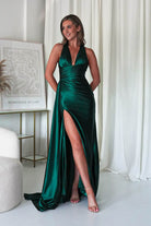 Daniella Halterneck Gown | Emerald Green | Oh Hello Clothing | XS (6)