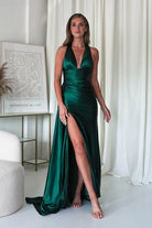 Daniella Halterneck Gown | Emerald Green | Oh Hello Clothing | XS (6)