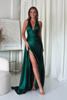 Daniella Halterneck Gown | Emerald Green | Oh Hello Clothing | XS (6)