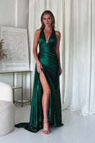 Daniella Halterneck Gown | Emerald Green | Oh Hello Clothing | XS (6)