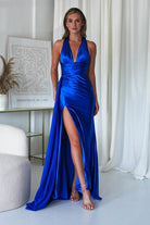 Daniella Halterneck Gown | Royal Blue | Oh Hello Clothing | XS (6)