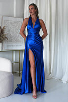 Daniella Halterneck Gown | Royal Blue | Oh Hello Clothing | XS (6)