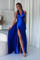 Daniella Halterneck Gown | Royal Blue | Oh Hello Clothing | XS (6)