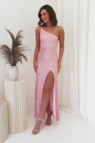 Abella Sequin Maxi Gown | Baby Pink | Oh Hello Clothing | XS (6)