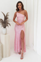 Abella Sequin Maxi Gown | Baby Pink | Oh Hello Clothing | XS (6)