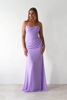 Caterina Strapless Maxi Dress | Lilac | Oh Hello Clothing | XS (6)