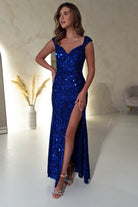 Klarie Bodycon Sequin Gown | Royal Blue | Oh Hello Clothing | S (8)