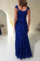 Klarie Bodycon Sequin Gown | Royal Blue | Oh Hello Clothing | S (8)