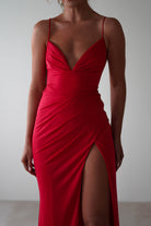 Aldina Soft Bodycon Dress | Red - Oh Hello Clothing