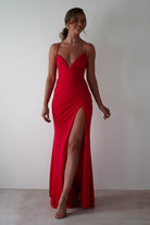 Aldina Soft Bodycon Dress | Red - Oh Hello Clothing