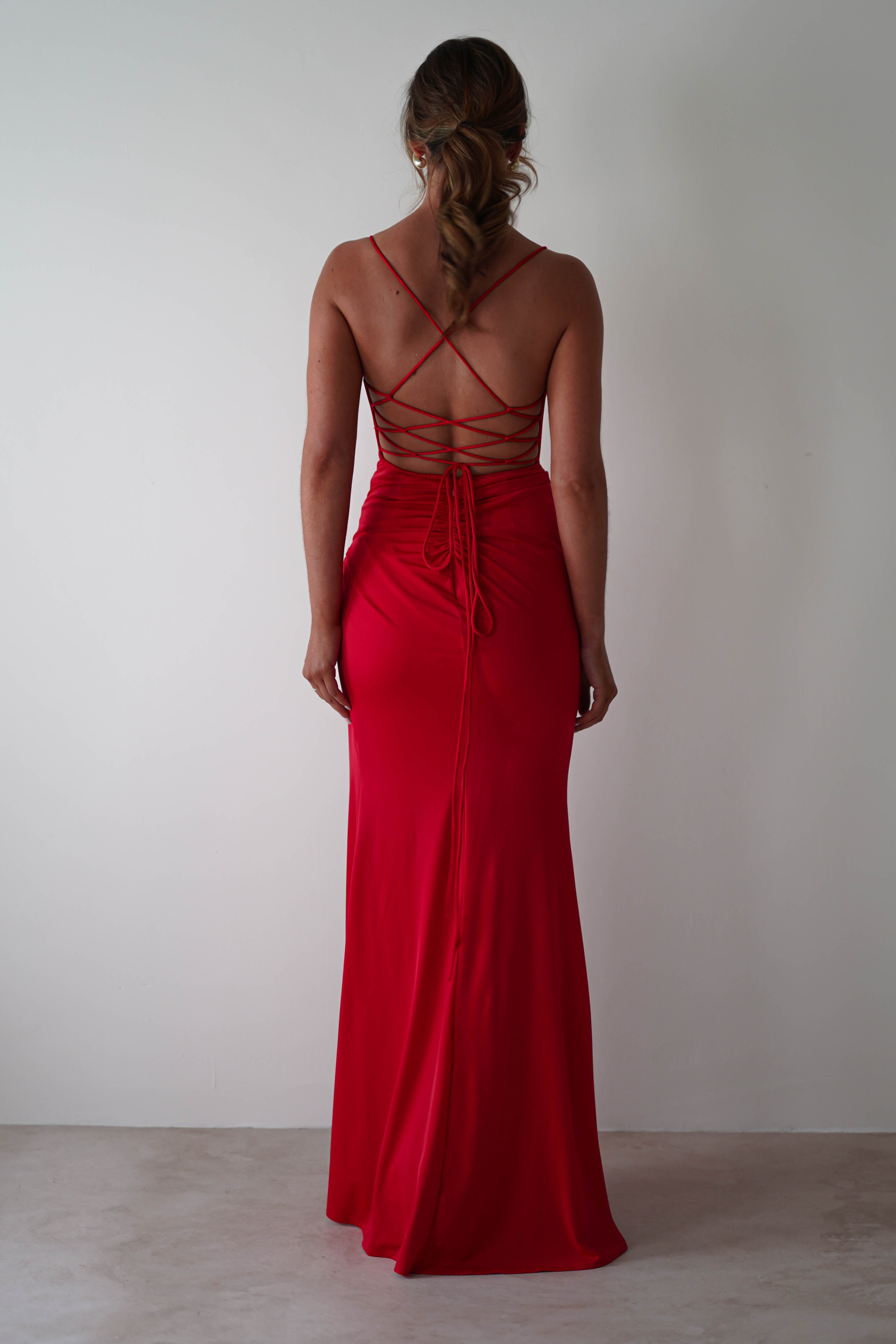 Aldina Soft Bodycon Dress | Red - Oh Hello Clothing