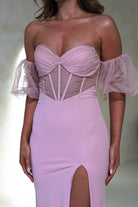 Kenna Balloon Sleeve Gown | Pink - Oh Hello Clothing