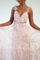 Khristina Floral Tulle Maxi Dress | Cream - Oh Hello Clothing