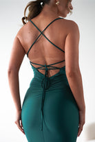 Monette Bodycon Maxi Gown | Emerald Green | Oh Hello Clothing | XS (6)