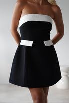 Annie Monochrom Mini Dress | Black/White | Oh Hello Clothing | XS (6)