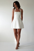 Morocco Halterneck Mini Dress | White - Oh Hello Clothing