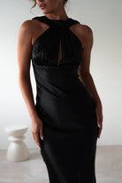 Lauryn Halter Neck Maxi Dress | Black - Oh Hello Clothing