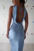 Lauryn Halter Neck Maxi Dress | Light Blue - Oh Hello Clothing