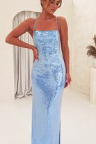 Renesmee Sequin Maxi Dress | Blue | Oh Hello Clothing | XS (6)