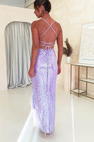 Renesmee Sequin Maxi Dress | Lilac | Oh Hello Clothing | XS (6)