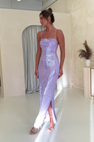 Renesmee Sequin Maxi Dress | Lilac | Oh Hello Clothing | XS (6)
