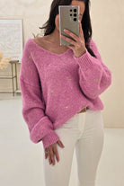 Nadine Soft Heart Detail Jumper | Pink | Oh Hello Clothing | One Size | 8 - 14