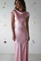 Ramona Soft Satin Maxi Dress | Pink - Oh Hello Clothing