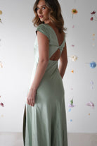 Ramona Soft Satin Maxi Dress | Sage - Oh Hello Clothing