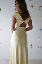 Ramona Soft Satin Maxi Dress | Yellow - Oh Hello Clothing