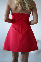 Karla Structured Strapless Mini Dress | Red | Oh Hello Clothing | XS (6)