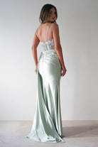 Annabel Embellished Bodycon Gown | Sage | Oh Hello Clothing | XS (6)