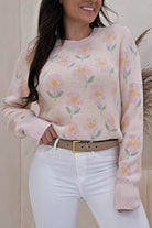 Emma Soft Floral Jumper | Light Pink | Oh Hello Clothing | S/M (8/10)