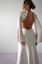 Vivian Long Sleeve Midi Dress | Champagne | Oh Hello Clothing | 6
