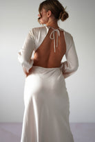 Vivian Long Sleeve Midi Dress | Champagne | Oh Hello Clothing | 6