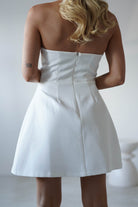 Karla Structured Strapless Mini Dress | White | Oh Hello Clothing | XS (6)