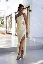 Lyra Soft Matte Satin Maxi Dress | Yellow | Oh Hello Clothing | XS (6)