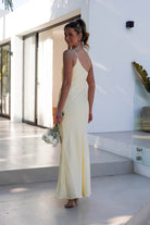 Lyra Soft Matte Satin Maxi Dress | Yellow | Oh Hello Clothing | XS (6)
