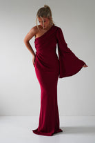 Elegance Silky Maxi Dress | Wine | Oh Hello Clothing | S (8)